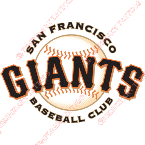 San Francisco Giants Customize Temporary Tattoos Stickers NO.1882